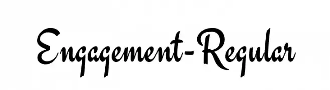 Engagement-Regular  Frei Schriftart Herunterladen