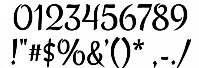 Engagement-Regular Font OTHER CHARS