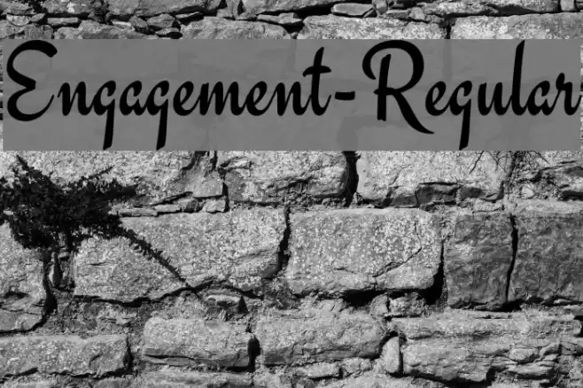 Engagement-Regular Font examples