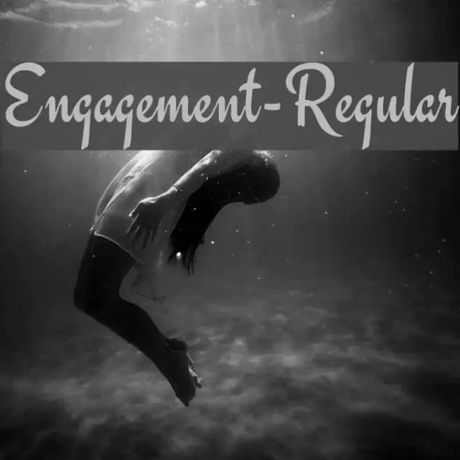 Engagement-Regular Font examples