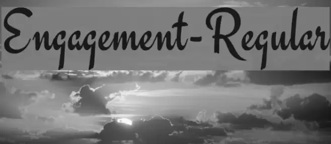Engagement-Regular Font examples