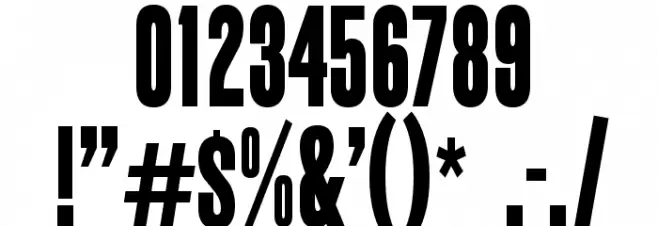 Enge Holzschrift Font OTHER CHARS