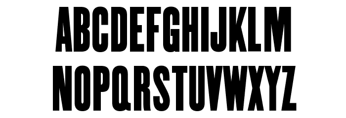 Enge Holzschrift Font LOWERCASE