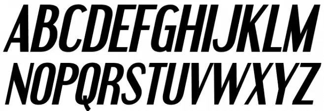 Engebrechtre Bold Italic Font Litere mari