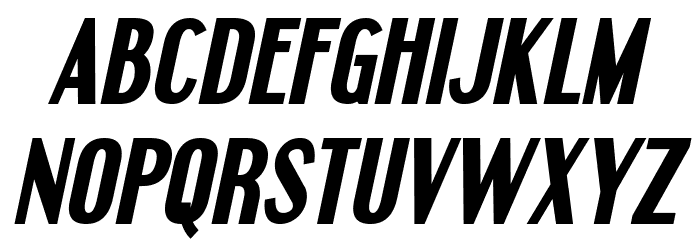 Engebrechtre Bold Italic Font LOWERCASE