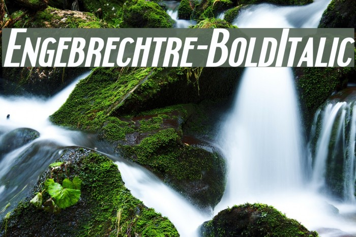 Engebrechtre-BoldItalic Font examples