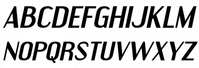 Engebrechtre Expanded Bold Italic Fonte MAIÚSCULAS