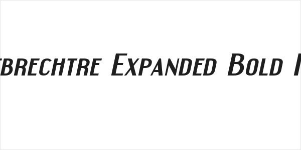 Engebrechtre Expanded Bold Italic Logo