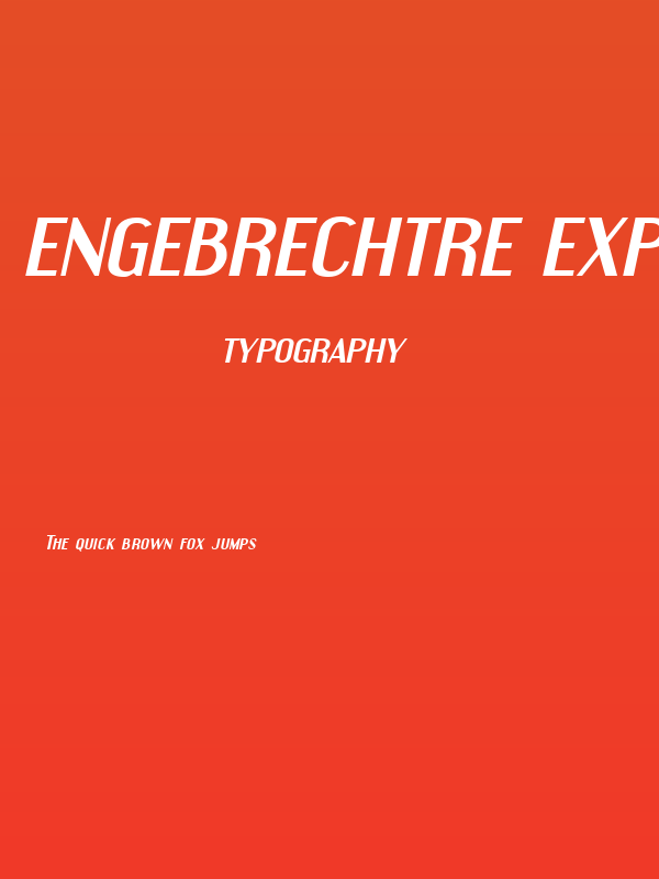 Engebrechtre Expanded Bold Italic Poster