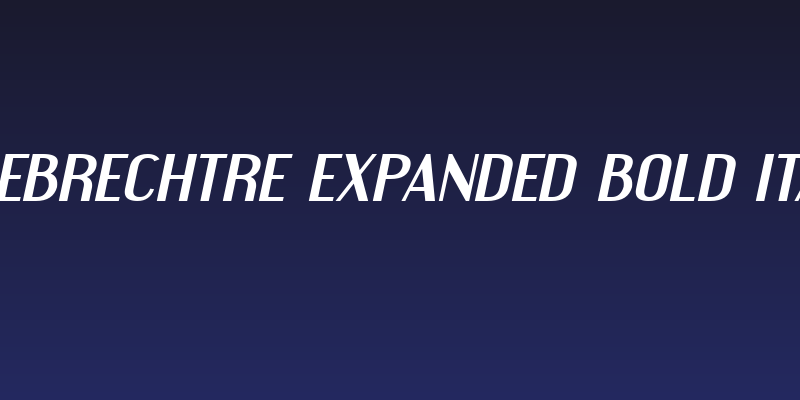 Engebrechtre Expanded Bold Italic Social Header