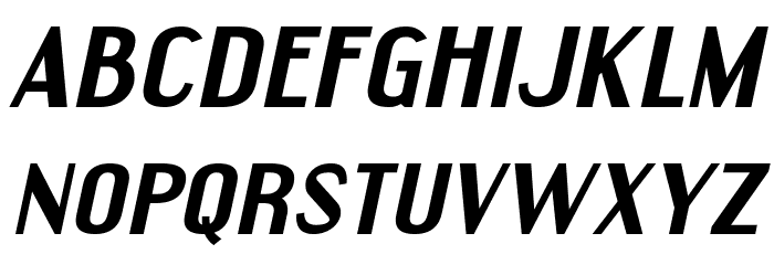 Engebrechtre Expanded Bold Italic Font LOWERCASE