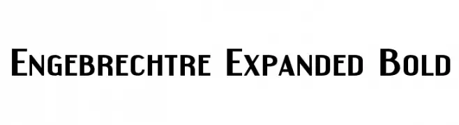 Engebrechtre Expanded Bold  नि: शुल्क फ़ॉन्ट्स डाउनलोड