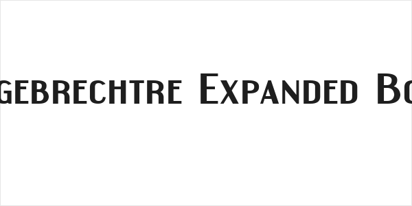 Engebrechtre Expanded Bold Logo