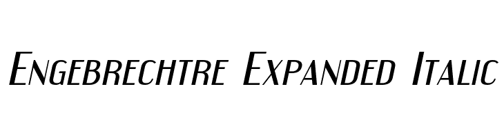 Engebrechtre Expanded Italic Font