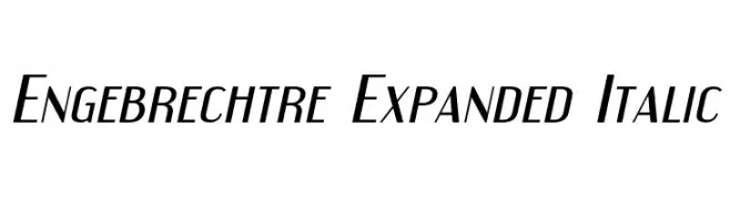Engebrechtre Expanded Italic  font caratteri gratis