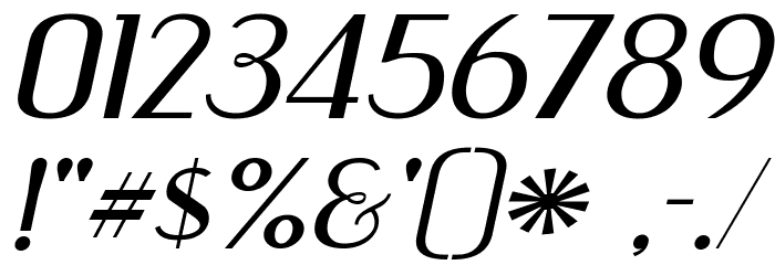 Engebrechtre Expanded Italic Font OTHER CHARS