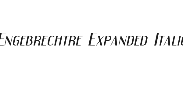 Engebrechtre Expanded Italic Logo