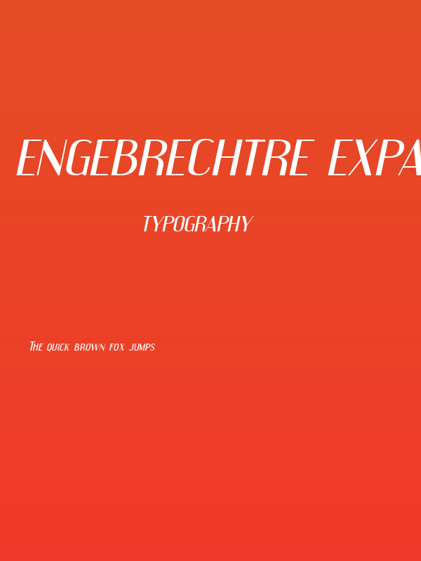 Engebrechtre Expanded Italic Poster