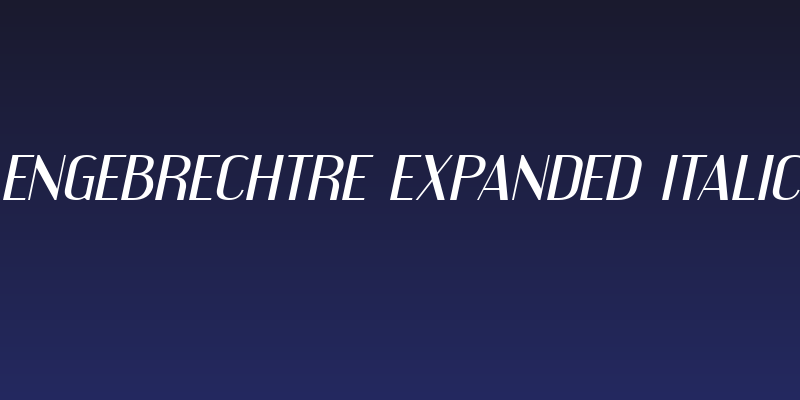 Engebrechtre Expanded Italic Social Header