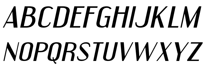 Engebrechtre Expanded Italic Font LOWERCASE