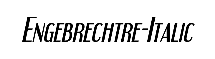 Engebrechtre-Italic  Free Fonts Download