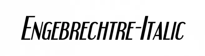 Engebrechtre-Italic  नि: शुल्क फ़ॉन्ट्स डाउनलोड