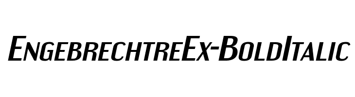 EngebrechtreEx-BoldItalic Font