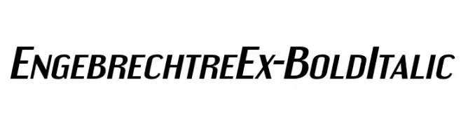 EngebrechtreEx-BoldItalic  नि: शुल्क फ़ॉन्ट्स डाउनलोड
