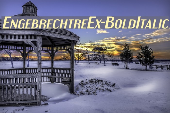 EngebrechtreEx-BoldItalic Font examples