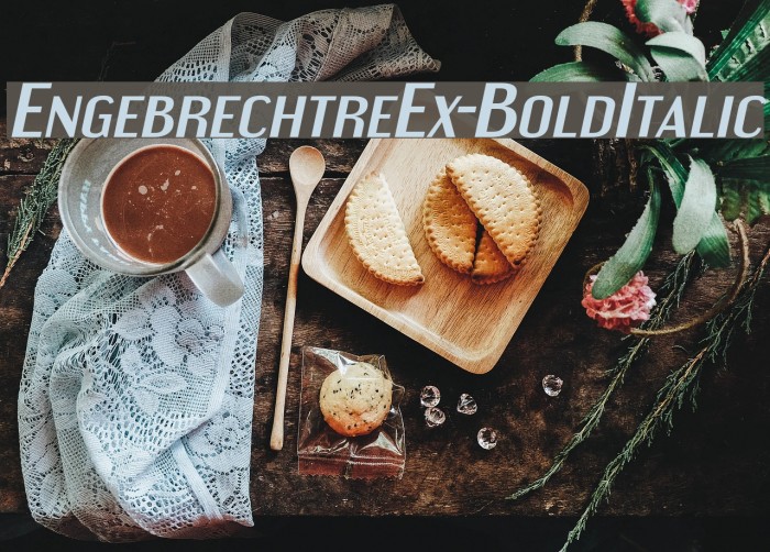 EngebrechtreEx-BoldItalic Font examples