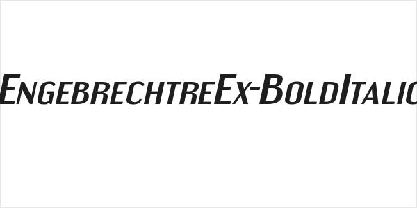 EngebrechtreEx-BoldItalic Logo