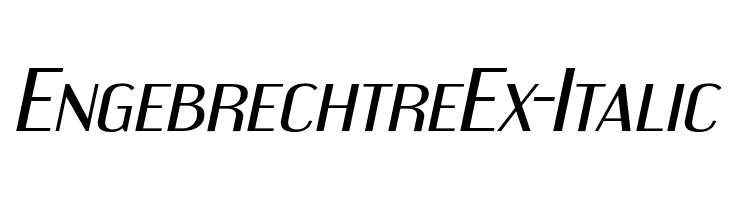 EngebrechtreEx-Italic  Descarca Fonturi Gratis