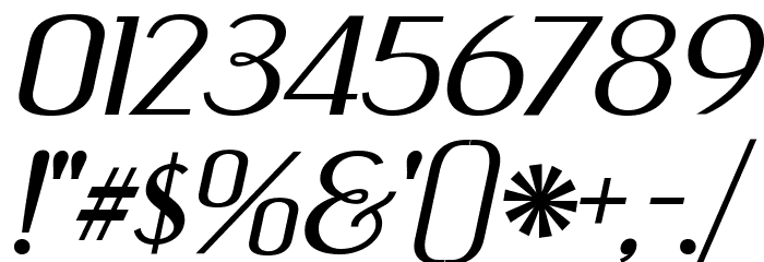 EngebrechtreEx-Italic Font OTHER CHARS