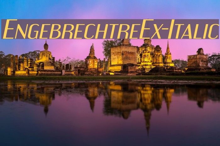 EngebrechtreEx-Italic Font examples