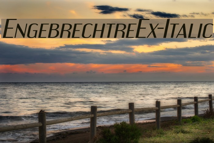 EngebrechtreEx-Italic Font examples