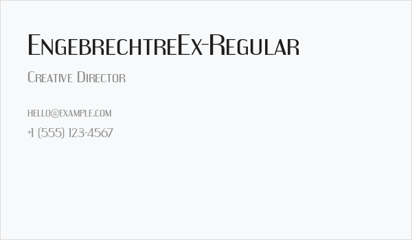 EngebrechtreEx-Regular Business Card