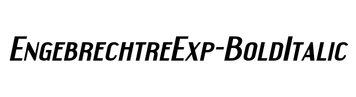 EngebrechtreExp-BoldItalic Font