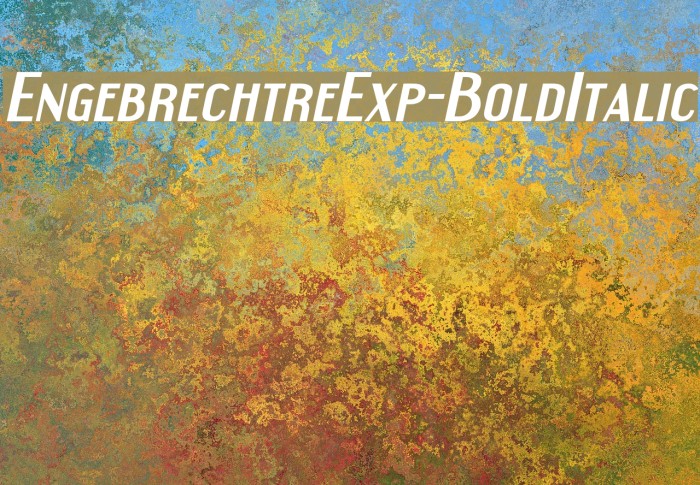 EngebrechtreExp-BoldItalic Font examples
