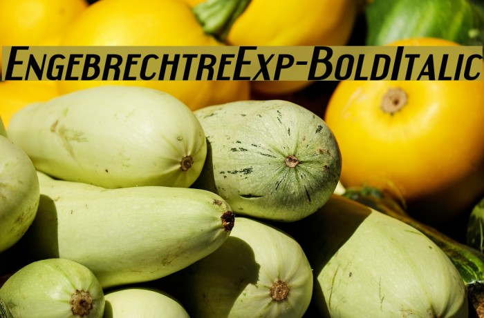 EngebrechtreExp-BoldItalic Font examples