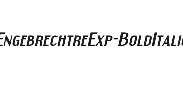 EngebrechtreExp-BoldItalic Logo