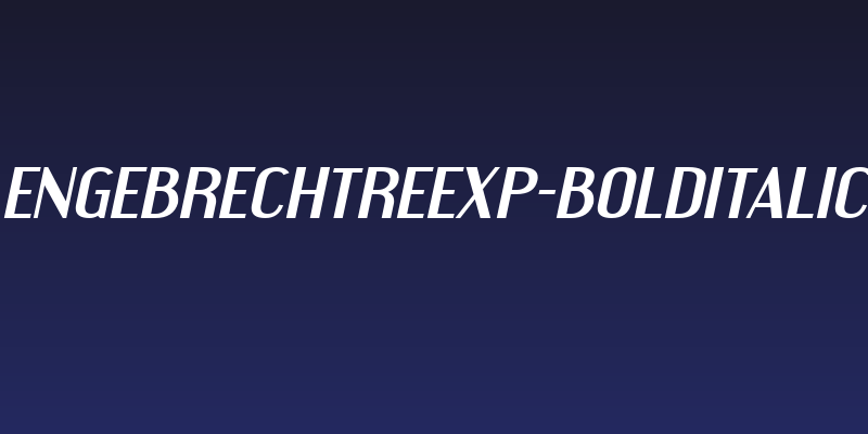 EngebrechtreExp-BoldItalic Social Header