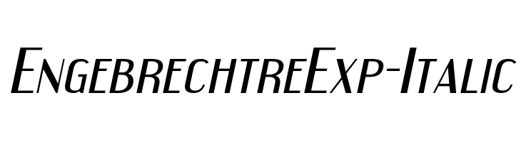 EngebrechtreExp-Italic Font