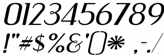 EngebrechtreExp-Italic Font OTHER CHARS