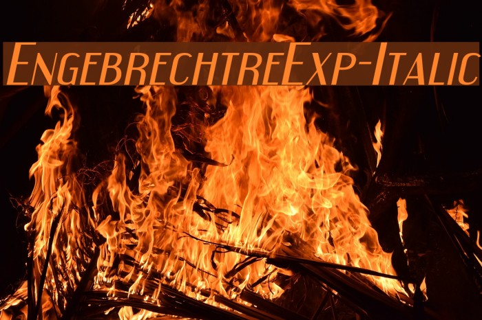 EngebrechtreExp-Italic Font examples