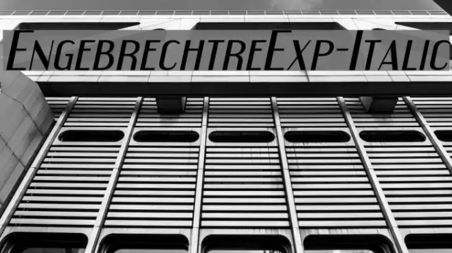 EngebrechtreExp-Italic Font examples