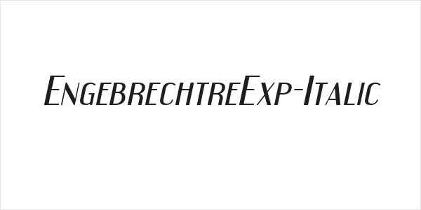 EngebrechtreExp-Italic Logo