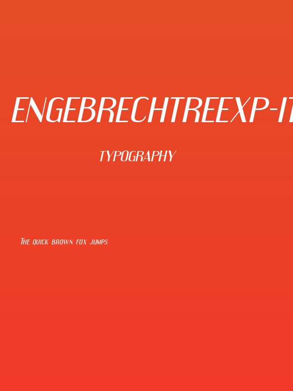 EngebrechtreExp-Italic Poster