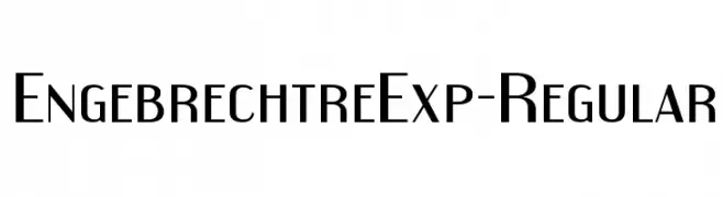 EngebrechtreExp-Regular  नि: शुल्क फ़ॉन्ट्स डाउनलोड