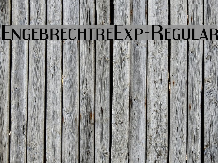 EngebrechtreExp-Regular Font examples