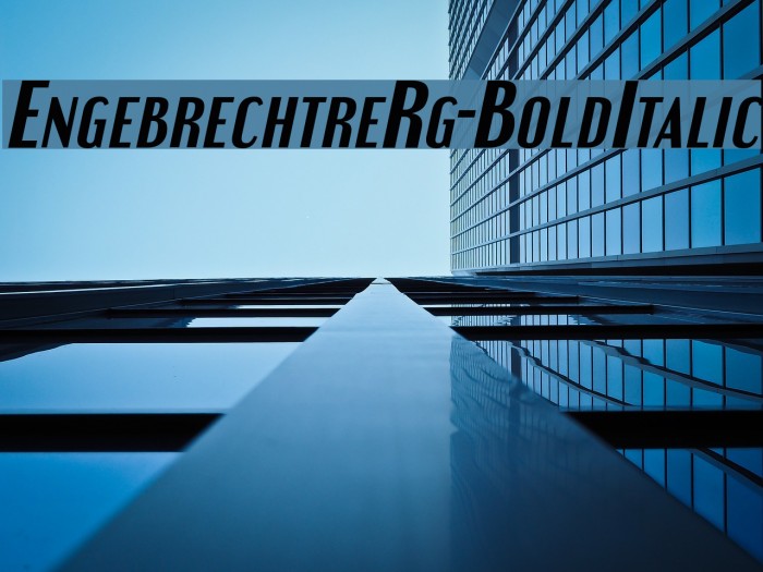 EngebrechtreRg-BoldItalic Font examples